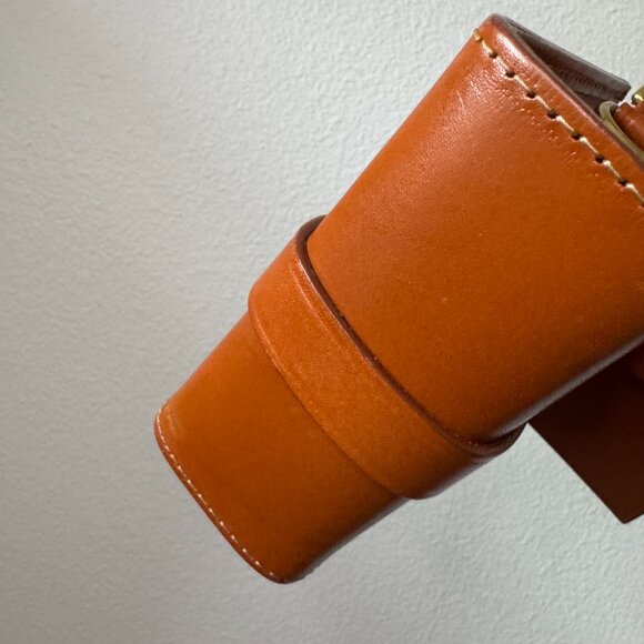 Joan David Small Leather Crossbody Camera Bag – Real Brass Hardware, Boho Chic - Picture 10 of 15